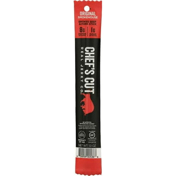 Pack of 24, Chefs Cut Original Smokehouse Real Snack Sticks, 1 oz