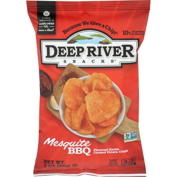 (Pack of 24) Deep River Chips Kettle Mesquite BBQ 2 oz