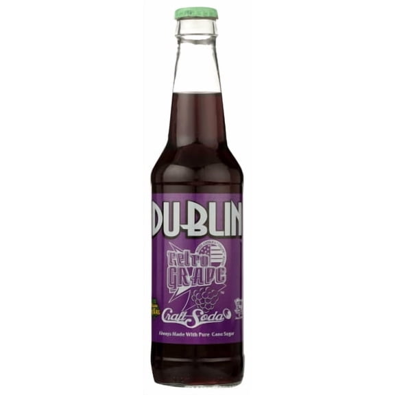 Pack of 24 Dublin Soda Retro Grape 12 fl oz