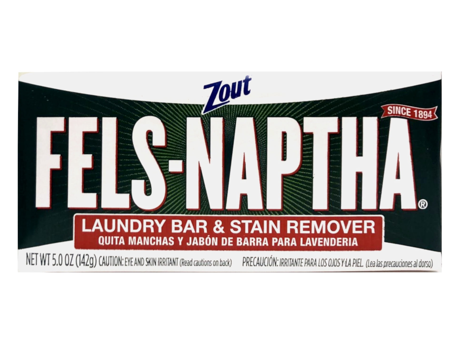 Zout Fels-Naptha Laundry Bar & Stain Remover, 5 OZ, Pack of 24