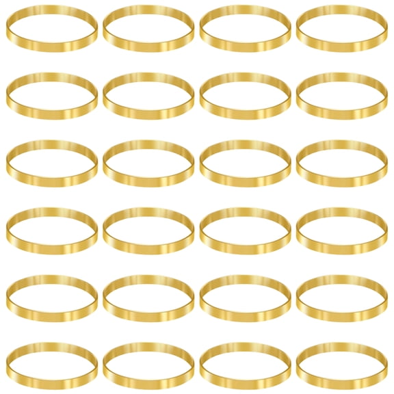 CEORPER 24 Count Gold Dinner Rings Iron Materials Easy Cleaning Home Restaurant Use