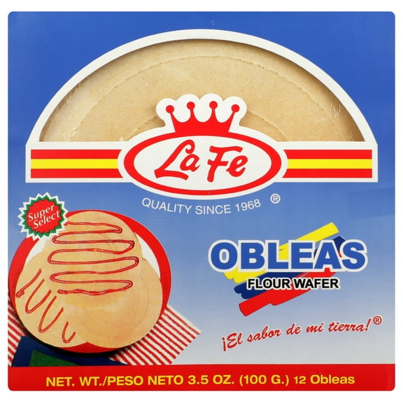 Pack of 24, La Fe Olbeas Flour Wafer, 3.5 oz