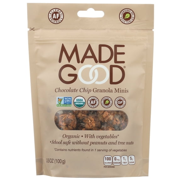 (Pack of 24) Madegood Granola Minis Chocolate Chip Pouch 3.5 Oz