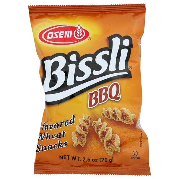 Pack of 24, Osem BBQ Wheat Flavored Snacks, 2.5 oz