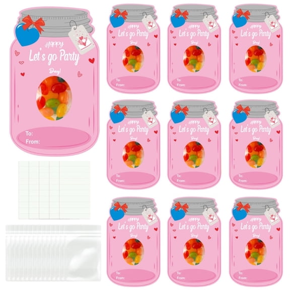 Pack of 24 Party Message Bottles Card Classroom Exchange Cards for Student Drift Bottle Greeting Cards Birthdays Card