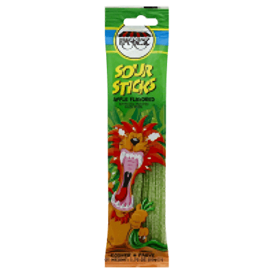 Pack of 24 Paskesz Sour Apple Candy Sticks 1.75 oz