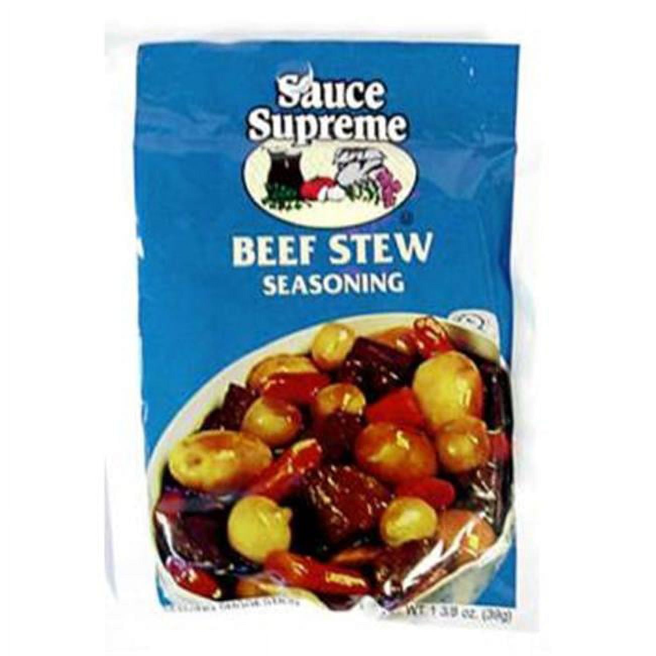 Pack of 24 Sauce Supreme Beef Stew Seasoning Mix 1.375 oz. 30005