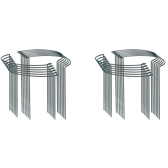 Pack of 24 Semi-Circular Ring Plant Garden Flower Support Stakes,for Flowers Plant,Border Support