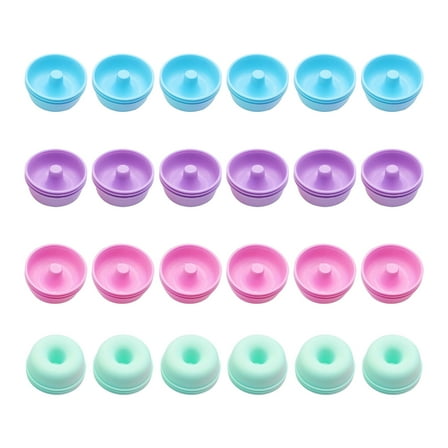 Pack of 24 Silicone Baking Molds for Muffins Doughnuts Nonstick Flexible Cake Pan Family Use Easy Demolding Tool