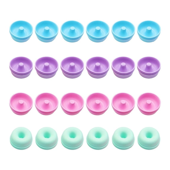 Pack of 24 Silicone Baking Molds for Muffins Doughnuts Nonstick Flexible Cake Pan Family Use Easy Demolding Tool