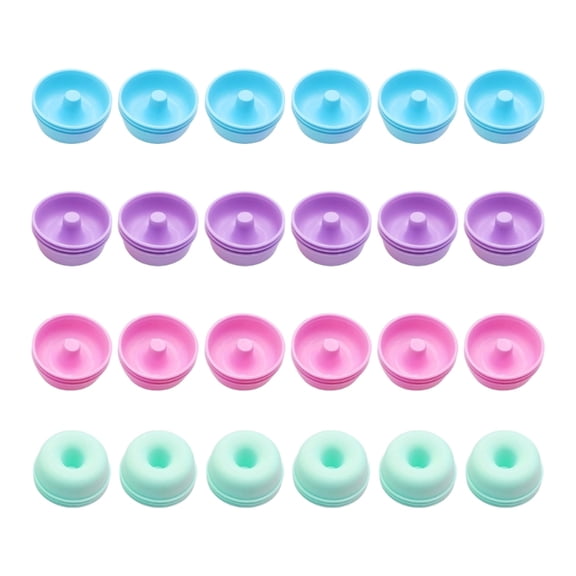 Pack of 24 Silicone Muffin Cups Nonstick Reusable Baking Pans for Cupcake Donuts Dishwasher Safe Dessert Bakewares