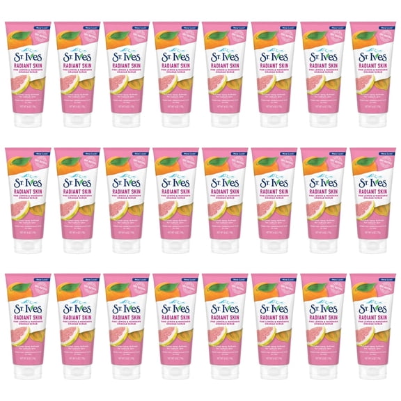 Pack of (24) St Ives Scrub, Even And Bright Pink Lemon And Mandarin Orange 6 Ounce