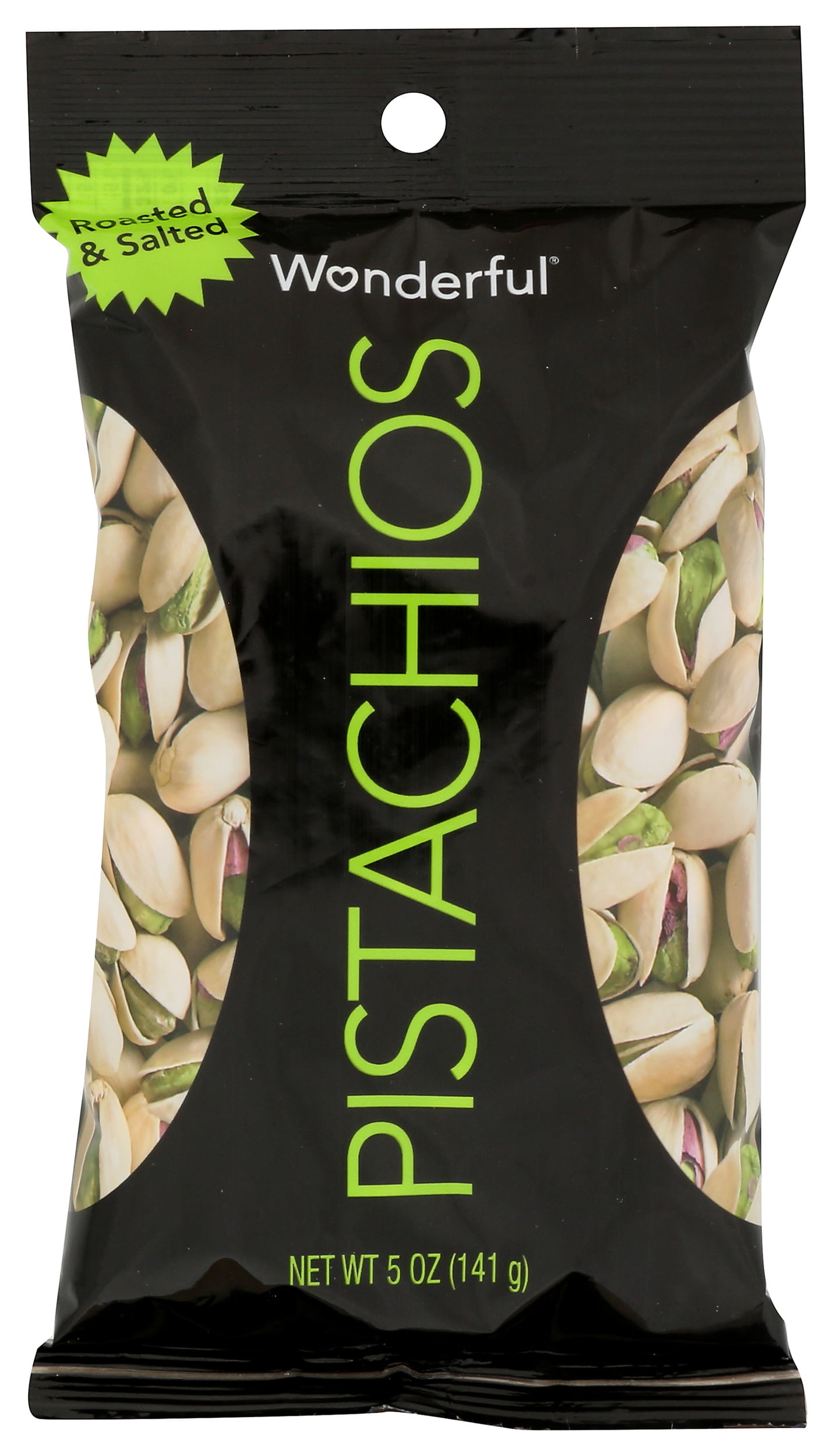 Pack of 24, Wonderful Pistachios Roasted & Salted, 5 oz