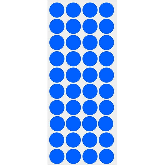 Pack of 2400 3/4" Round Color Coding Circle Dot Sticker Labels - Blue