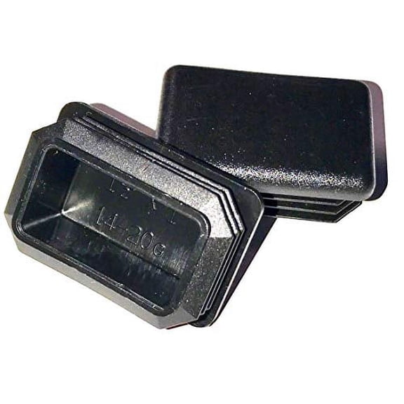 (Pack of 25) 1-1/2" x 1" Rectangular (14-20 Ga) Plastic LDPE End Caps. Fence Post Finishing Caps