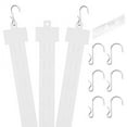 thumbnail image 1 of Pack of 25 - 12 Station Hanging Merchandise Strips with S Hooks, 21" Plastic Display Clip Strips for Retail Display with Removable Header, 1 of 4