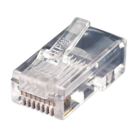 Pack of 25 BRMOD4P25N Connector Modular Plug Clear 8 Position 8 Contact Insulated Conductor