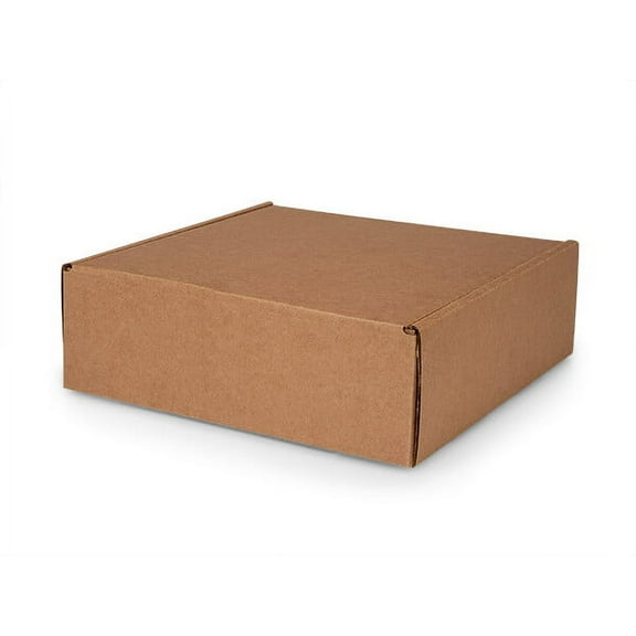 Pack of 25, Brown Kraft Tab Lock Mailer Box, 12x12x4", One-Piece for Everyday Shipping, Made in USA