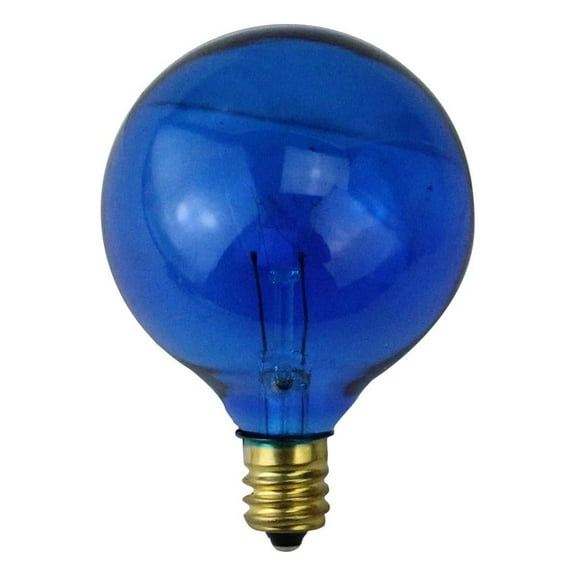 Pack of 25 Incandescent G40 Blue Christmas Replacement Bulbs