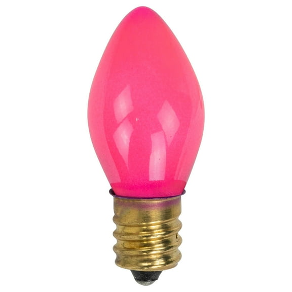 Pack of 25 Incandescent Opaque C7 Purple Christmas Replacement Bulbs