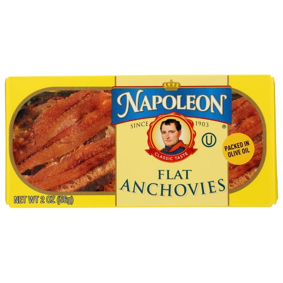 (Pack of 25), Napoleon Flat Anchovies Packed in Olive Oil, 2 oz