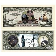 Pack of 25 Nightmare before Christmas, Jack Skellington million dollar novelty bills