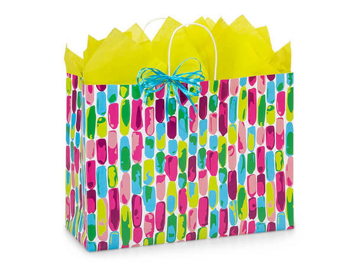 Tuxedo Fringe Paper Gift Bags, Rose 5.50x3.50x8.25, 25 Pack