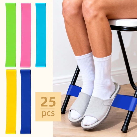 Pack of 25 Stretchy Chair Bands for People with Sensory And, Chair Fidget Bands, Flexible Seat Belts, Springy Straps for Chairs, Desks, SPD, Yoga