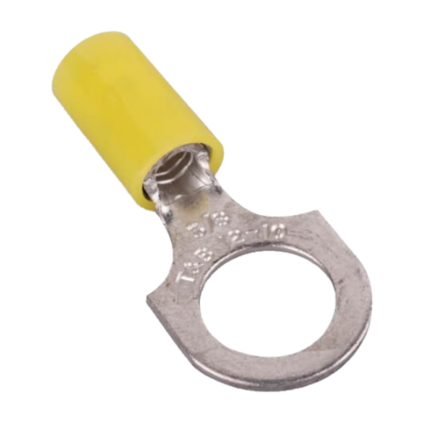 Pack of 26 RC10-14 Nylon Insulated Ring Terminal Bolt Hole 1/4 12-10AWG Yellow Copper Tin Plated