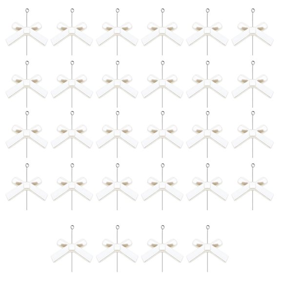 Pack of 28 Acrylic Bowknot Beads Necklace Bracelet Beads Acrylic Texture