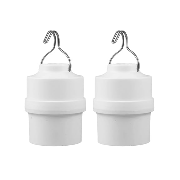 Pack of 2Pcs Standard E27 Light Bulb Holder With Sturdy Hook Design For Home Work And Commercial Space