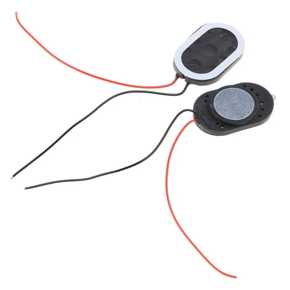 Pack of 2pcs Portable Speaker Mini Audio 2415 8ohm 1W Loudspeaker with Cable Black for Notebook DIY Modification