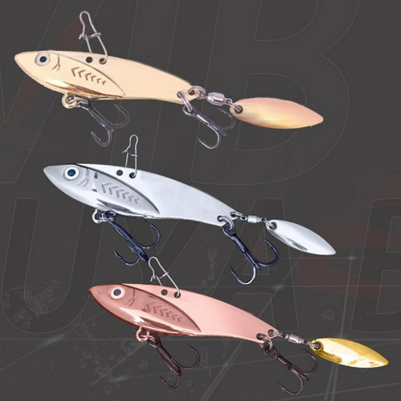 Pack of 3 14/20g New Design 3D Eyes Metal Vib Blade Lure Sinking Vibration Baits Artificial for Bass Pike Perch Fishing