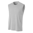 thumbnail image 1 of Pack of 3 A4 Men's Cooling Performance Muscle Tank, Silver, 3XL, 1 of 2