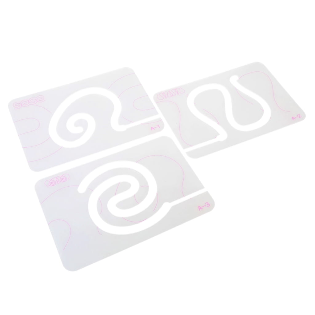 Facial Measurement Ruler Pack of 3 Acrylic Eye Measurement Rulers Facials Feature Measuring Tool ...
