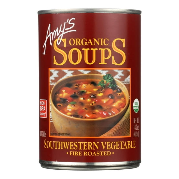 (Pack of 3)Amy's - Organic Fire Roasted Southwestern Vegetable Soup - 14.3 oz