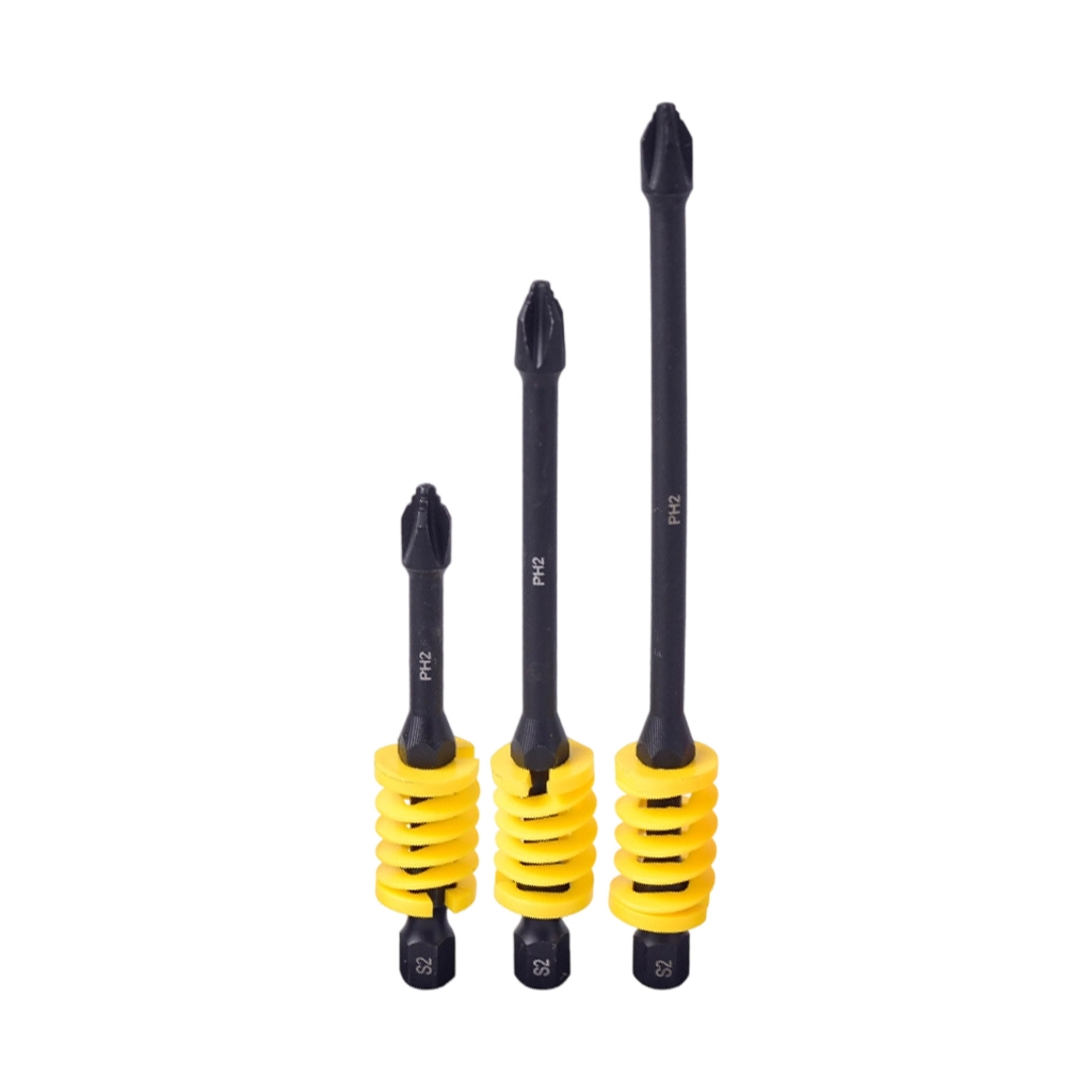 Pack of 3 Auto Ejecting Anti Slip Screwdriver Bits Set Magnetic Steel ...