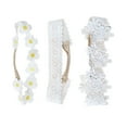 thumbnail image 1 of Pack of 3 Baby Girls Headdress Lace Headbands Hair Ornament Set with Embroidered Detailing for 0-3 Year Olds Infants, 1 of 8