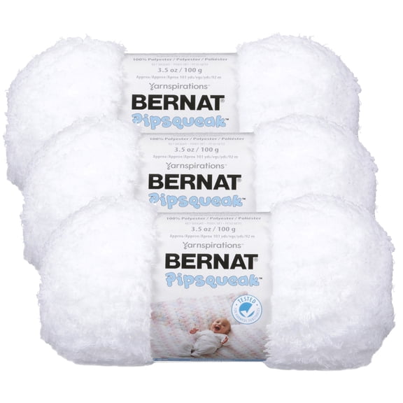 (Pack of 3) Bernat Pipsqueak Yarn-Whitey White