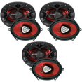 thumbnail image 1 of Boss CH5720 5x7 6x8 2-Way Car Speakers Pack of 3 Red Poly Injection Cone 450W, 1 of 3