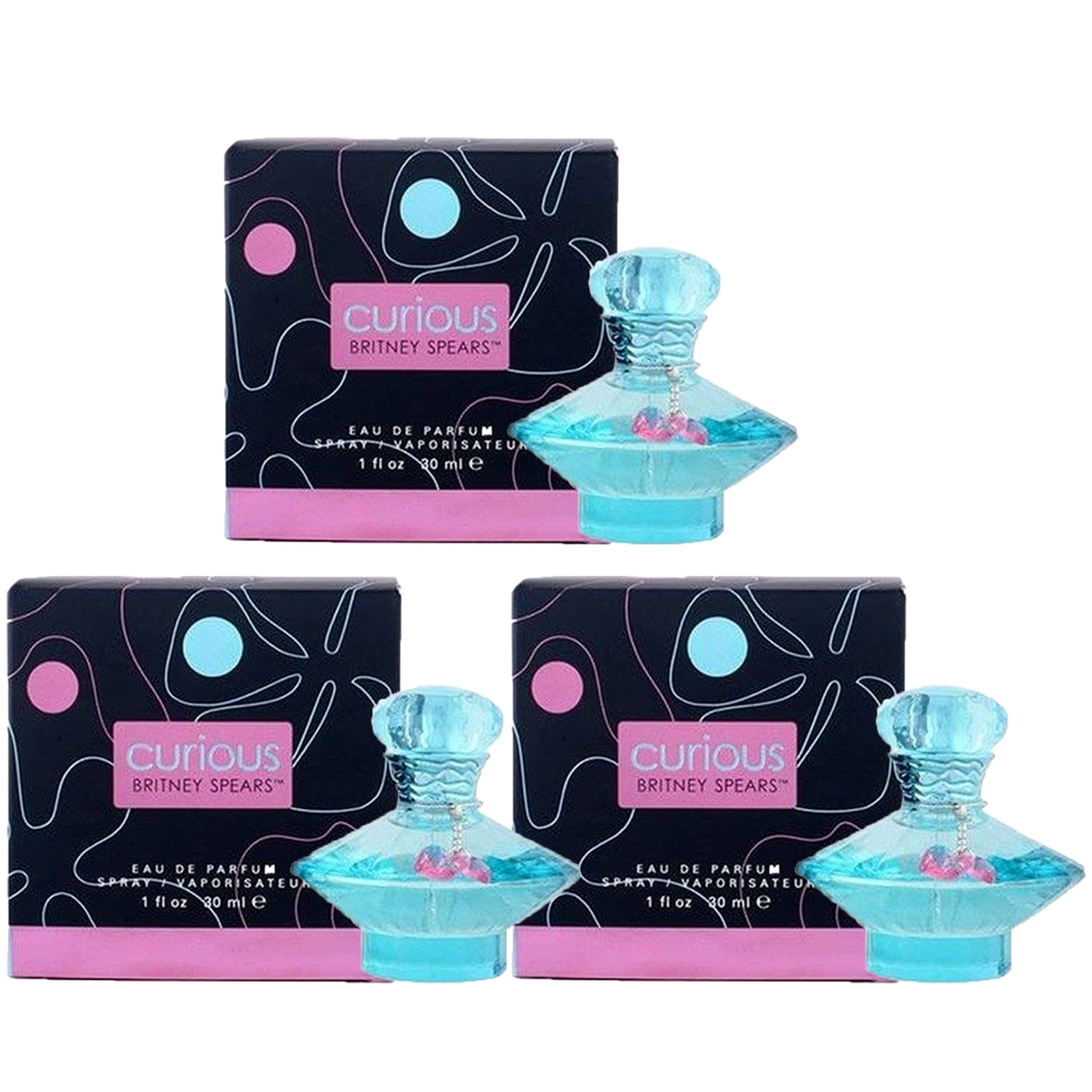 Pack of (3) Britney Spears Curious Eau De Parfum Spray, 1.0 Ounce