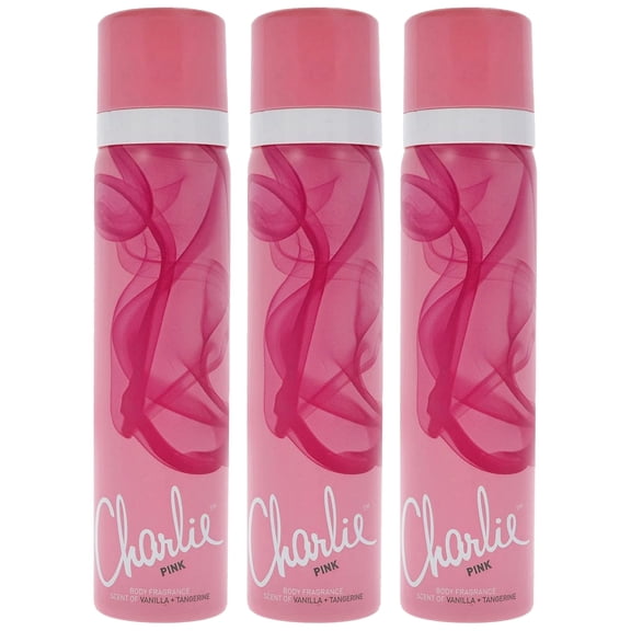 Pack of (3) Charlie Pink Body Spray Women 2.5 oz