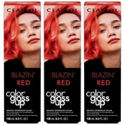 Pack of 3 Clairol Color Gloss Up Temporary Hair Dye, Blazing Red Hair Color
