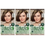 Pack of 3 Clairol Natural Instincts Semi-Permanent Hair Color, 6C Light Brown