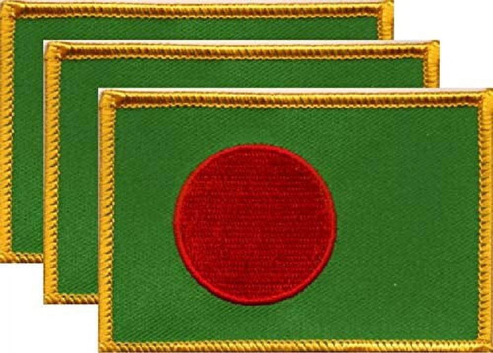 Pack of 3 Country Flag Patches 3.50" x 2.25", Three International