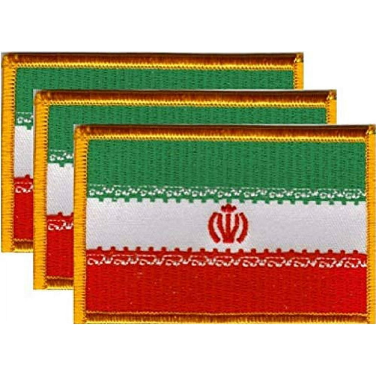 Pack of 3 Country Flag Patches 3.50 x 2.25, Three International