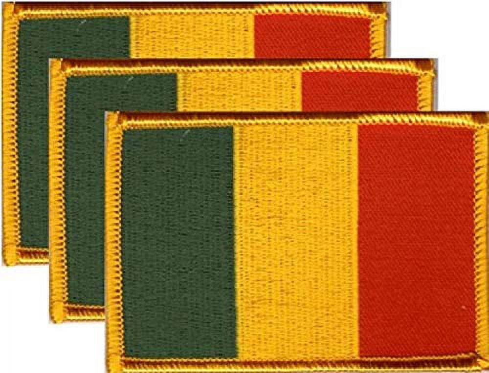 Pack Of 3 Country Flag Patches - 3.5" X 2.25" Embroidered Iron On Or Sew On Emblems (Canada Flag Shown)