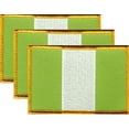 thumbnail image 1 of Pack of 3 Country Flag Patches 3.50" x 2.25", Three International Embroidered Iron On or Sew On Flag Patch Emblems (Nigeria), 1 of 1