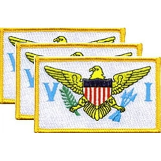 Pack of 3 American Flag Patches, US Embroidered Iron or Sew On