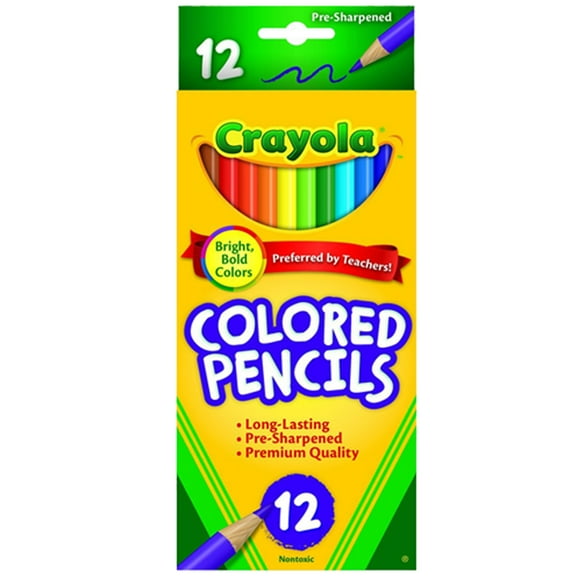 Pack of (3) Crayola, Colored Pencils, 12 Nontoxic pencils